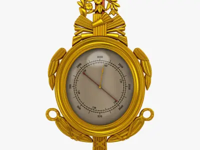 Antique Barometer v 1 3D model