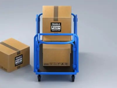 Hand Truck 02 Low-poly 3D model
