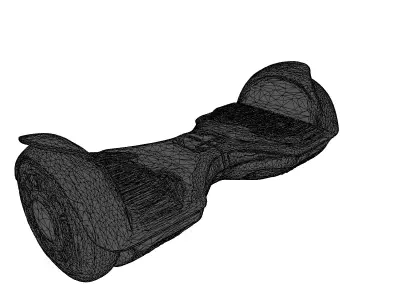 Futuristic Neon Hoverboard 3D Model 3D model
