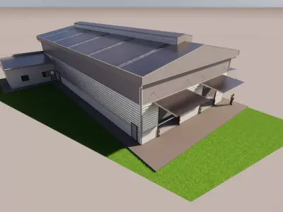 factory building 3D model purchase