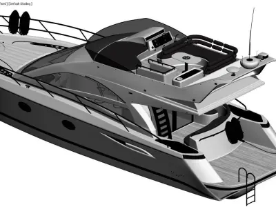 small yacht 3D model  3D model