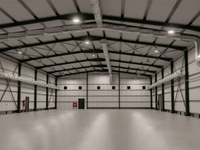 Exhibition Warehouse Interior 3D model