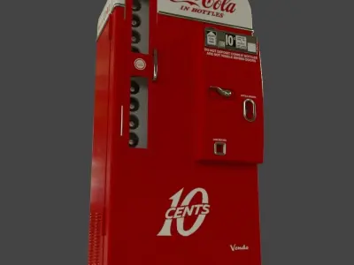 Coca Cola Vendo 81 vending machine PBR  Low-poly 3D model