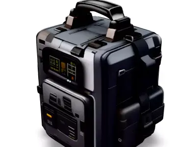 SciFi Utility Backpack HighTech Design Low-poly 3D model