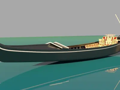 Venetian gondola 3D model