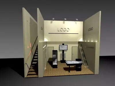 Industrial Expo Stand 3D model