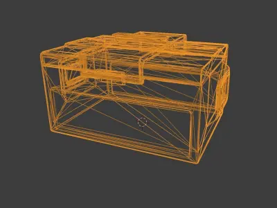 realistic ammo box Low-poly 3D model