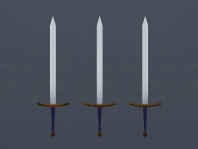 Swords three Low-poly 3D model