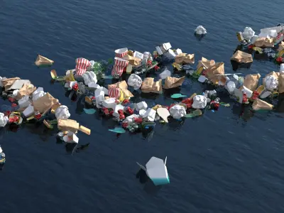 Floating Trash HELP Installation 3D model
