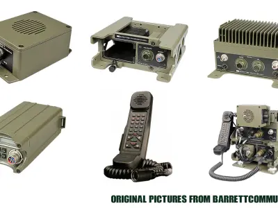 Military Radio Barrett PRC-2082  3D model