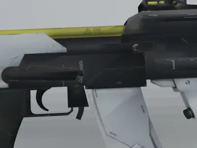 Altered Carbon Sci fi Gun Low-poly 3D model