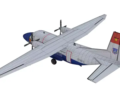 CASA C-212 Aviocar Low-poly 3D model