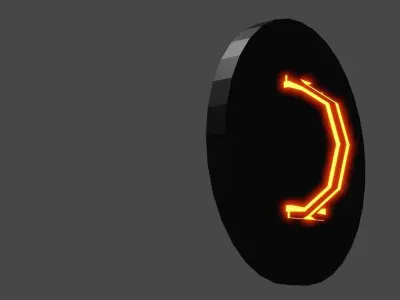 tech shield 3D model