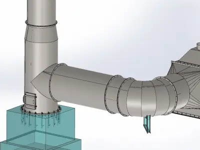 50 ton rolling mill oven 6000 mm width 3D model