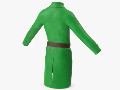  Coat Green with Belt 