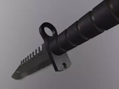 Tactical knife Low-poly 3D model get
