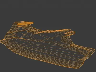 Jet ski Low-poly 3D model buy