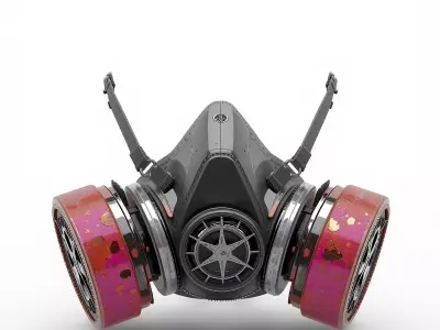Urban Respirator Mask 3D Model Custom Survival Gear Low-poly 3D model