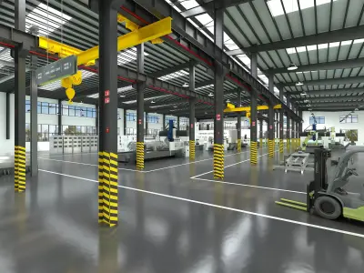 factory interior 3D model