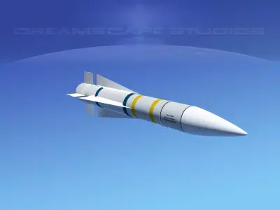 AIM -54 Phoenix air to air missile Low-poly 3D model