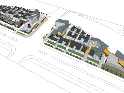 Sketchup Commercial Office Complex 214 3D model