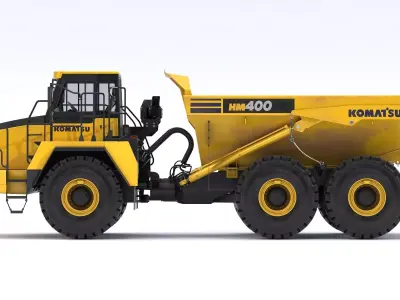 Komatsu HM400-5 Articulated Dump Truck Dirty 3D model