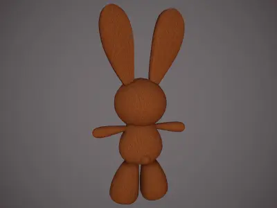 Teddy Rabbit Low-poly 3D model
