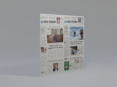 Newspaper Low-poly 3D model
