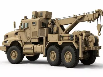 Military Armored Recovery Vehicle 3D model