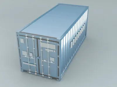 laos Shipping Container Low-poly 3D model