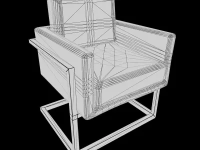 Industrial Minimalistic Armchair Free low-poly 3D model