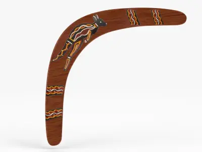 Australian Boomerang 1 Low-poly 3D model