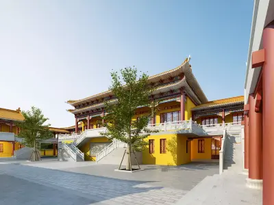 temple Low-poly 3D model