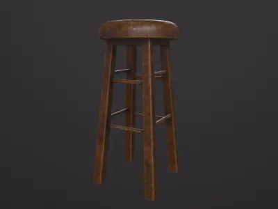 Stool 3D Model Low-poly 3D model