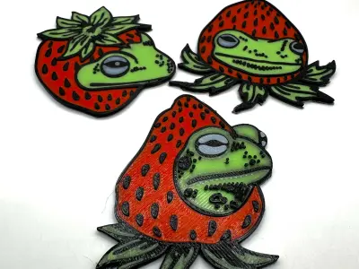 Berry Frog Magnets 3D model