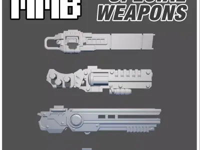 MMB Addon 4 Special weapons 3D print model
