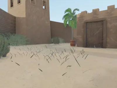 Desert Fortified Town 3D model