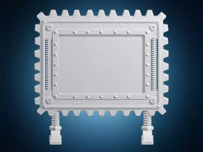 Steampunk Gear Scroll Frame 3D Print Model 3D print model