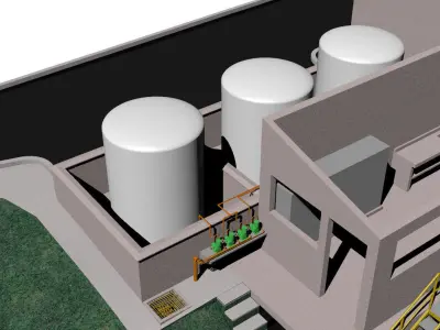 Plant wastewater treatment Free 3D model
