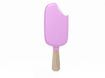Ice Cream on a Stick Bitten  3D model