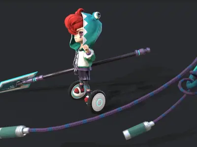Pulley boy 3D model