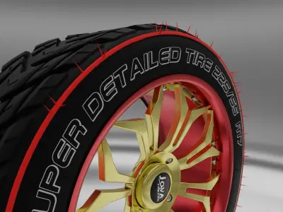 simple project for tire of the car 3D model
