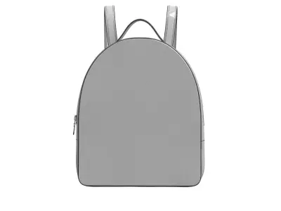 Silver Leather Backpack 3D model