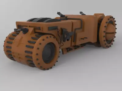 concept military vehicle Low-poly 3D model