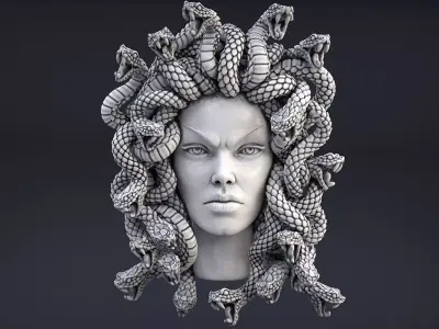 High Detailed Medusa Head 3D print model