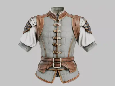 Medieval Jerkin 3D Model - Realistic Clothing Low-poly 3D model