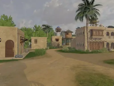Lush Green Village 3D model