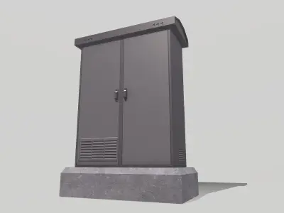 Electric Box 3D Low-poly 3D model