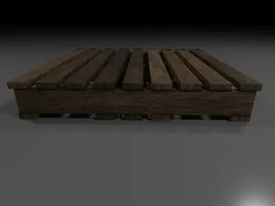 Standard Wood Pallet Low Poly  Low-poly 3D model