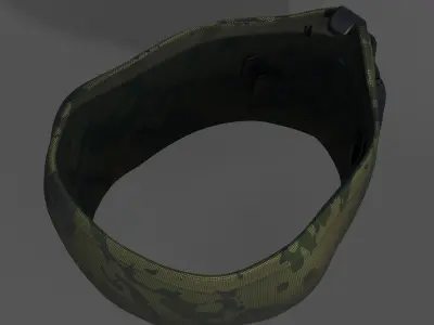 Helmet scifi military combat 3d model low poly human  Low-poly 3D model